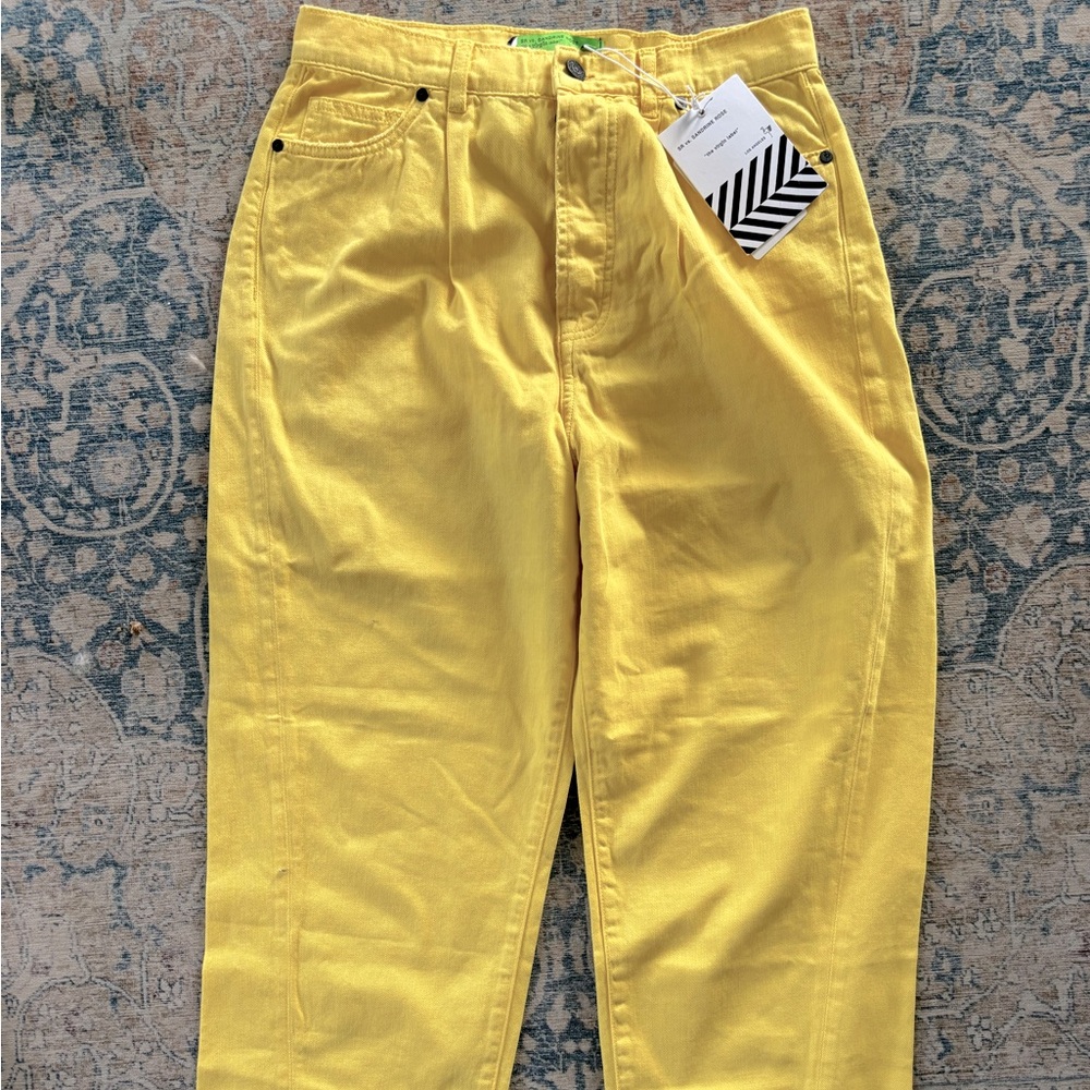 Sr vs Sandrine Rose The virgin label Free People Yellow Pants